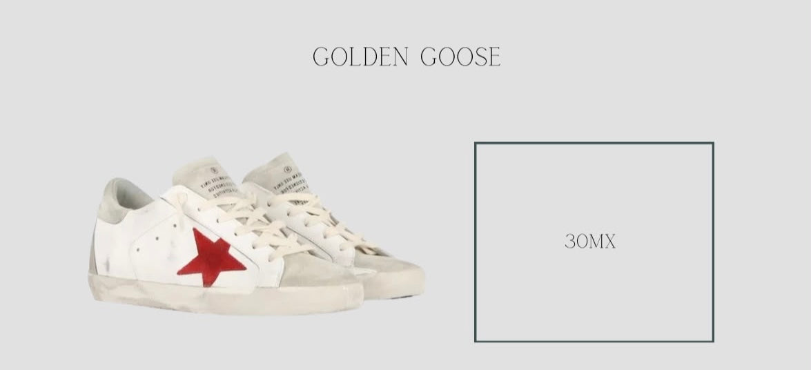 Golden Goose Super-Star White / Grey / Red ✦