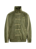 Chamarra Adidas CTT verde olivo con detalles beige